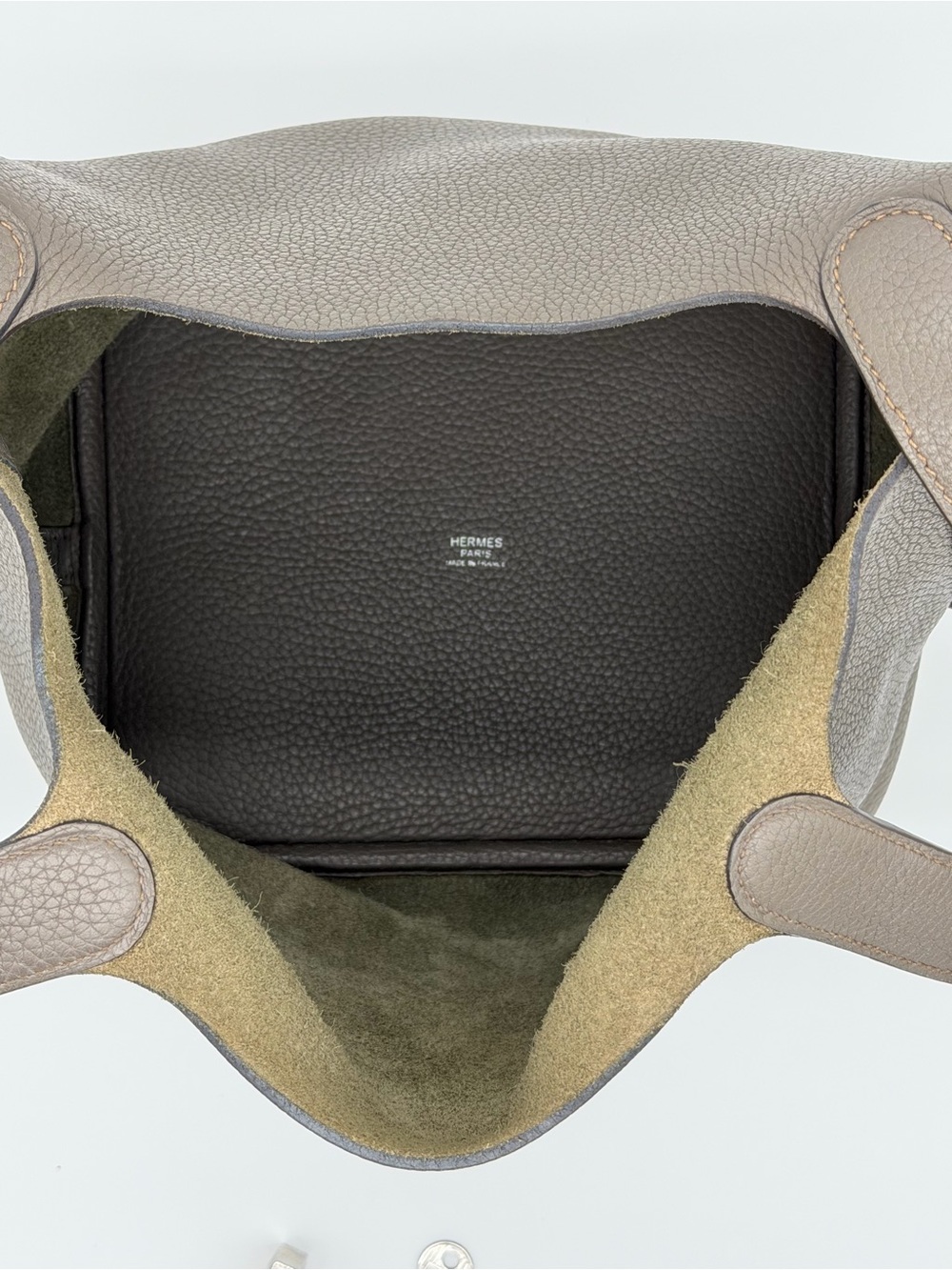 Hermes Picotin 22 Taupe Leather Tote Bag with Lock Detail (FULL SET) - Picture 6 of 14